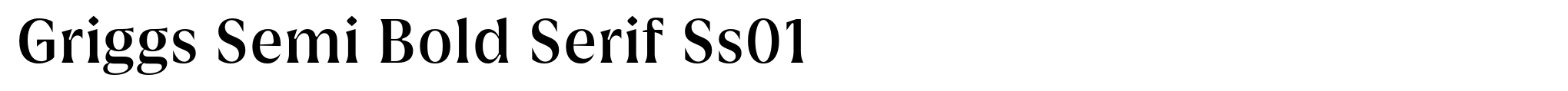Griggs Semi Bold Serif Ss01 image